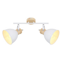 Globo 54018-2 Wiho Strahler Metall Weiß, 2X E27 4