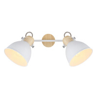 Globo 54018-2 Wiho Strahler Metall Weiß, 2X E27 5