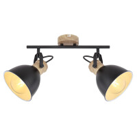 Globo 54018-2S Wiho Strahler Metall Schwarz, 2X E27 5