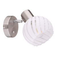 Globo 54025-1 Willy Strahler Metall Nickel Matt, 1X E27 4