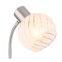 Globo 54025-1T Willy Tischleuchte Metall Nickel Matt, 1X E27