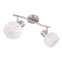 Globo 54025-2 Willy Strahler Metall Nickel Matt, 2X E27 3