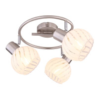 Globo 54025-3 Willy Strahler Metall Nickel Matt, 3X E27 5