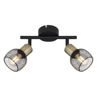 Globo 54028-2 Fiastra Strahler Metall Schwarz Matt, 2X E14 4