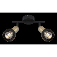 Globo 54028-2 Fiastra Strahler Metall Schwarz Matt, 2X E14 5