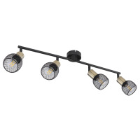 Globo 54028-4 Fiastra Strahler Metall Schwarz Matt, 4X E14 5