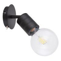 Globo 54030-1 Hermine Strahler Metall Schwarz, 1X E27 3