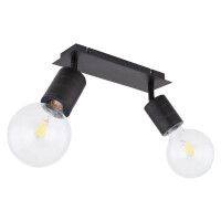 Globo 54030-2 Hermine Strahler Metall Schwarz, 2X E27 3