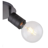 Globo 54030-3 Hermine Strahler Metall Schwarz, 3X E27 5