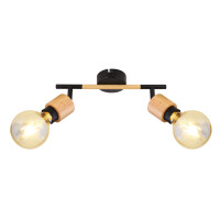 Globo 54031-2 Jorna Strahler Metall Schwarz Matt, 2X E27 5