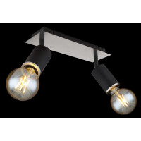Globo 54032-2B Joseba Strahler Metall Schwarz Matt, 2X E27 3