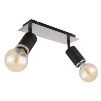 Globo 54032-2B Joseba Strahler Metall Schwarz Matt, 2X E27 4