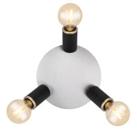 Globo 54032-3B Joseba Strahler Metall Schwarz Matt, 3X E27 5