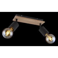 Globo 54033-2 Josella Strahler Holz Dunkelbraun, 2X E27 3
