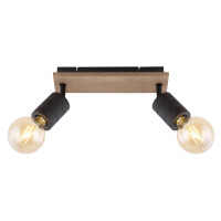 Globo 54033-2 Josella Strahler Holz Dunkelbraun, 2X E27 5