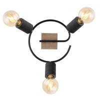 Globo 54033-3 Josella Strahler Holz Dunkelbraun, 3X E27 5