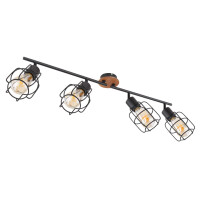 Globo 54037-4 Willa Strahler Metall Schwarz, 4X E27 3