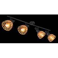 Globo 54053-4 Wenna Strahler Metall Schwarz Matt, 4X E27 Led