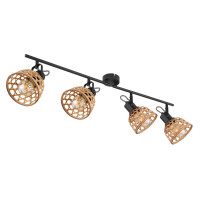 Globo 54053-4 Wenna Strahler Metall Schwarz Matt, 4X E27 Led