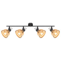 Globo 54053-4 Wenna Strahler Metall Schwarz Matt, 4X E27 Led