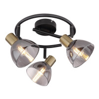 Globo 54305-3 Jay Strahler Metall Schwarz, 3X E14