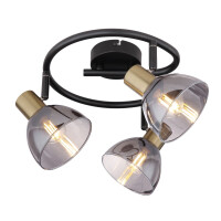 Globo 54305-3 Jay Strahler Metall Schwarz, 3X E14 4