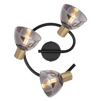Globo 54305-3 Jay Strahler Metall Schwarz, 3X E14 5