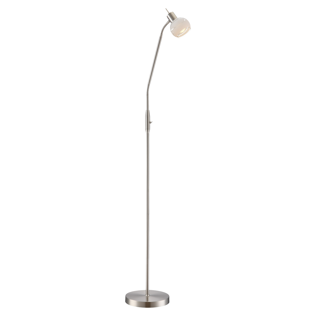 Elliott Stehleuchte Metall Nickel Matt, 1X E14 Led