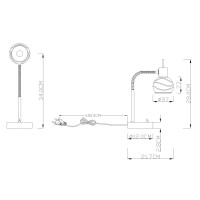 Elliott Tischleuchte Metall Nickel Matt, 1X E14 Led 2