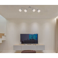 Globo 54341-4 Elliott Led Strahler Metall Nickel Matt, 4X E1