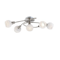 Elliott Deckenleuchte Metall Nickel Matt, 5X E14 Led 4