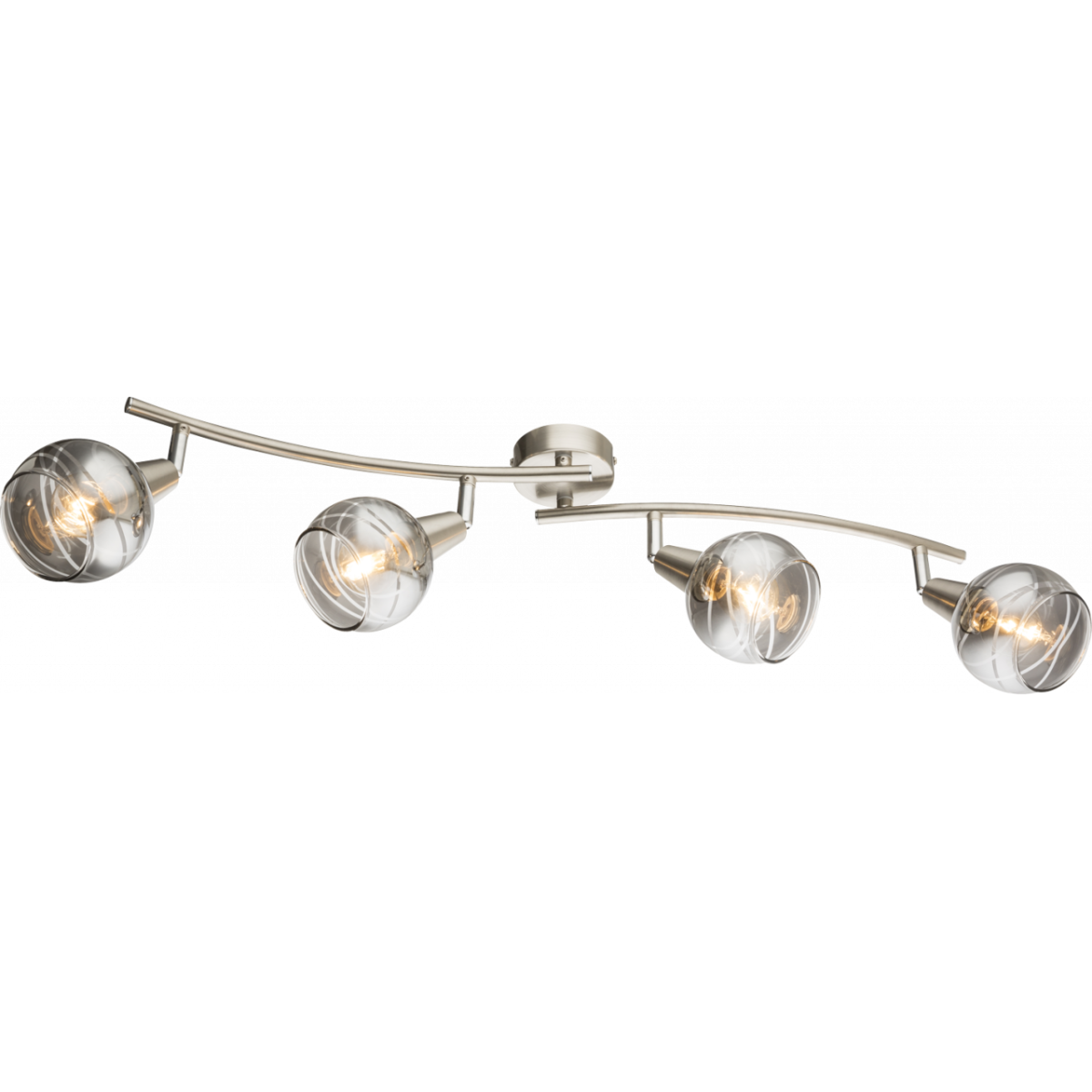 Roman Led Strahler Metall Nickel Matt, 4X E14 Led