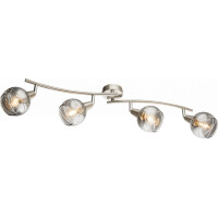 Roman Led Strahler Metall Nickel Matt, 4X E14 Led 2