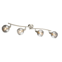 Roman Led Strahler Metall Nickel Matt, 4X E14 Led 4