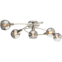 Roman Deckenleuchte Metall Nickel Matt, 5X E14 Led 2