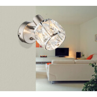 Globo 54356-1 Kris Strahler Metall Nickel Matt, 1X E14 4