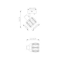Globo 54356-1 Kris Strahler Metall Nickel Matt, 1X E14 5