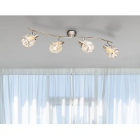 Globo 54356-4 Kris Strahler Metall Nickel Matt, 4X E14 3