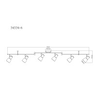 Parry I Led Strahler Metall Nickel Matt, 6X E14 Led 2
