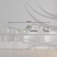 Parry I Led Strahler Metall Nickel Matt, 6X E14 Led 3