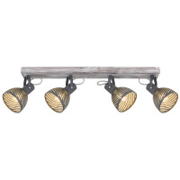 Mori Strahler Holz Antik Weiß Getüncht, 4X E27 5