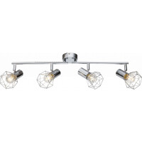 Globo 54802-4 Xara I Strahler Metall Verchromt, 4X E14 4