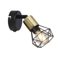 Globo 54802S-1AB Xara I Strahler Metall Schwarz, 1X E14 1