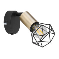 Globo 54802S-1AB Xara I Strahler Metall Schwarz, 1X E14 4