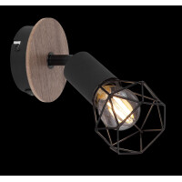 Globo 54802S-1H Xara I Strahler Metall Schwarz, 1X E14 3