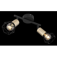 Globo 54802S-2AB Xara I Strahler Metall Schwarz, 2X E14 3
