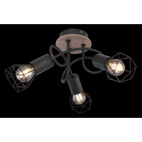 Globo 54802S-3DH Xara I Deckenleuchte Metall Schwarz, 3X E14