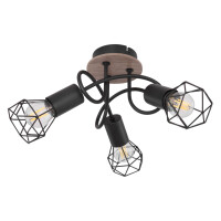 Globo 54802S-3DH Xara I Deckenleuchte Metall Schwarz, 3X E14