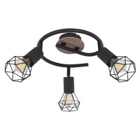 Globo 54802S-3H Xara I Strahler Metall Schwarz, 3X E14 4