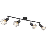 Globo 54802S-4 Xara I Strahler Metall Schwarz, 4X E14 1